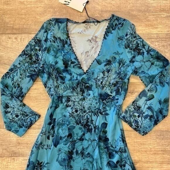 ZARA V-Neck Midi Dress NWT - Picture 15 of 16